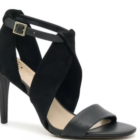 Vince Camuto Kalintie Black Leather Sandal Size 71/2 - Picture 11 of 11